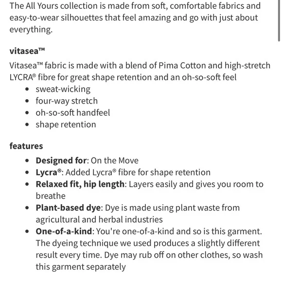 Lululemon All Yours Tank Top Earth Dye Earth Dye Stone Size 4 - Picture 9 of 9